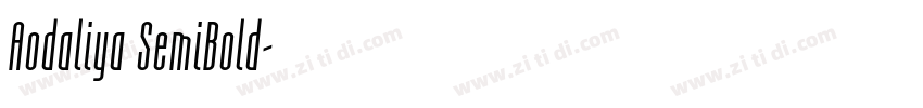 Aodaliya SemiBold字体转换
